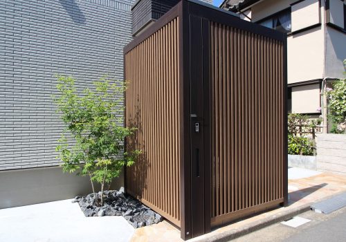 千葉　浦安市　玄関ポーチのおしゃれなスクリーン外構工事事例110-01
